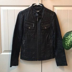 Michael Kors Genuine Leather Moto Jacket